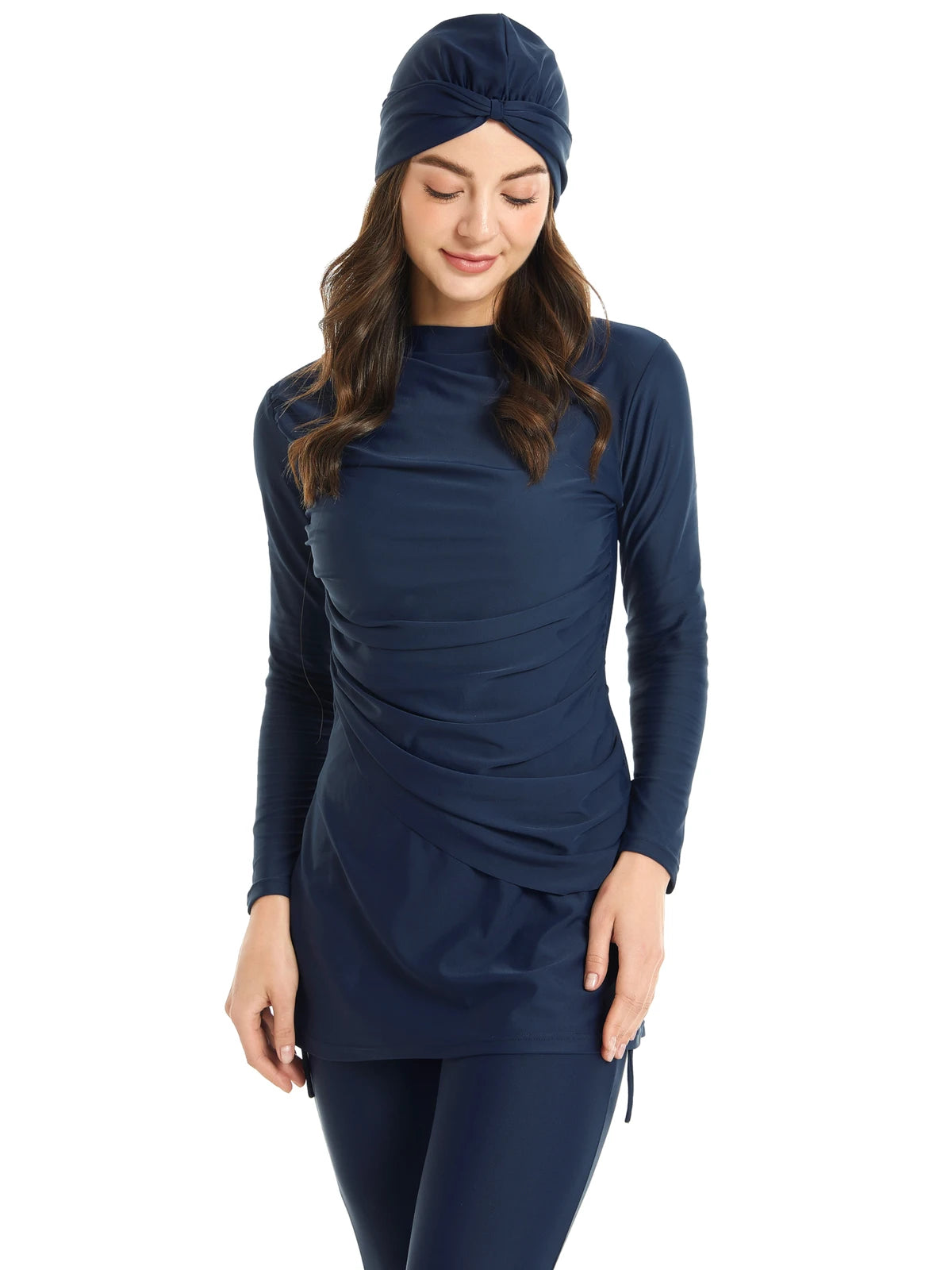 All-Black Chic 3-Piece Plus-Size Burkini Set