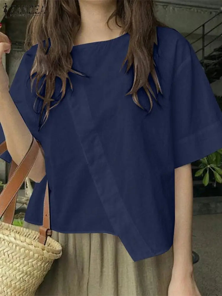 Noor Oversized Irregular-Hem Tunic for Muslim Women