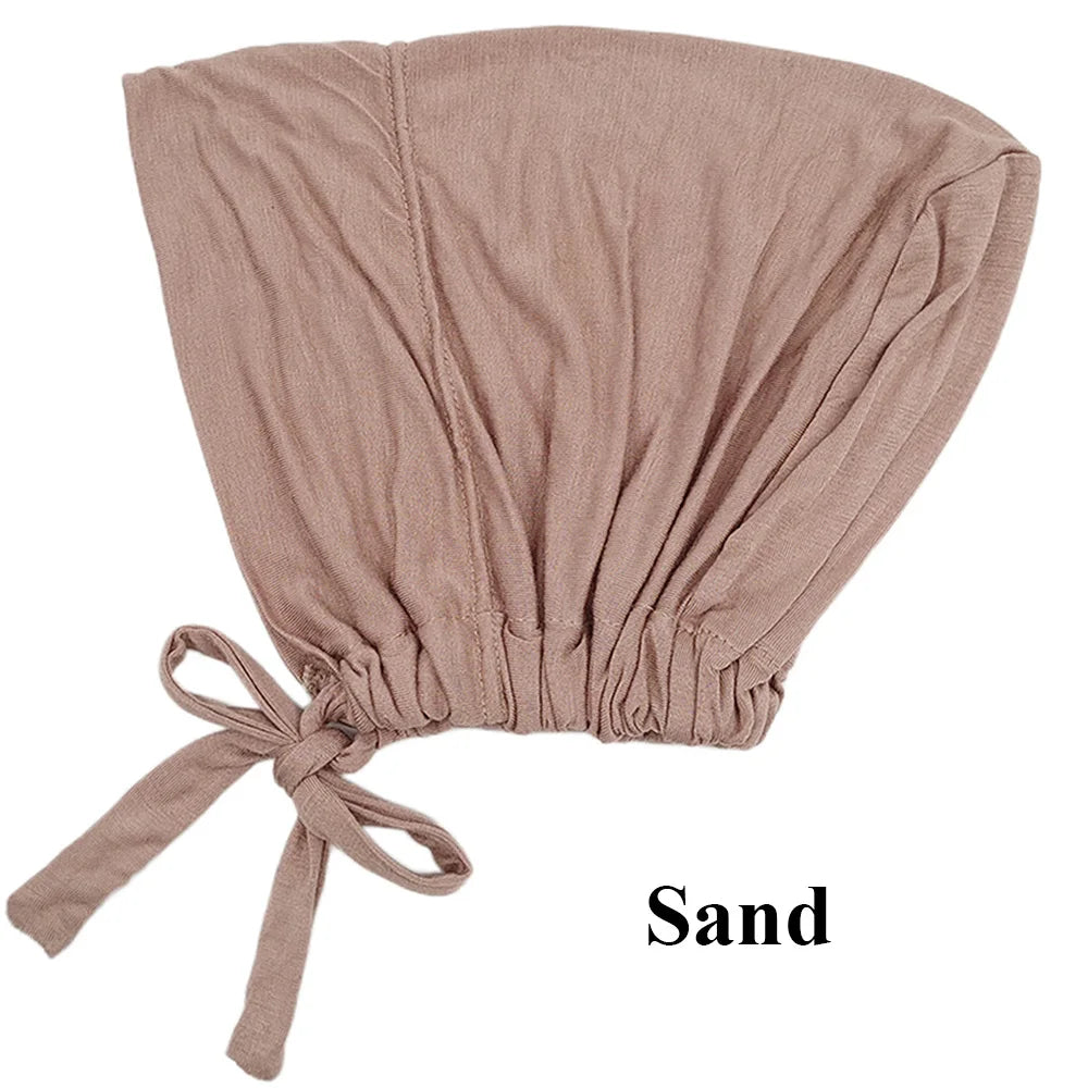Soft Modal Inner Hijab Cap & Turban Bonnet for Muslim Women