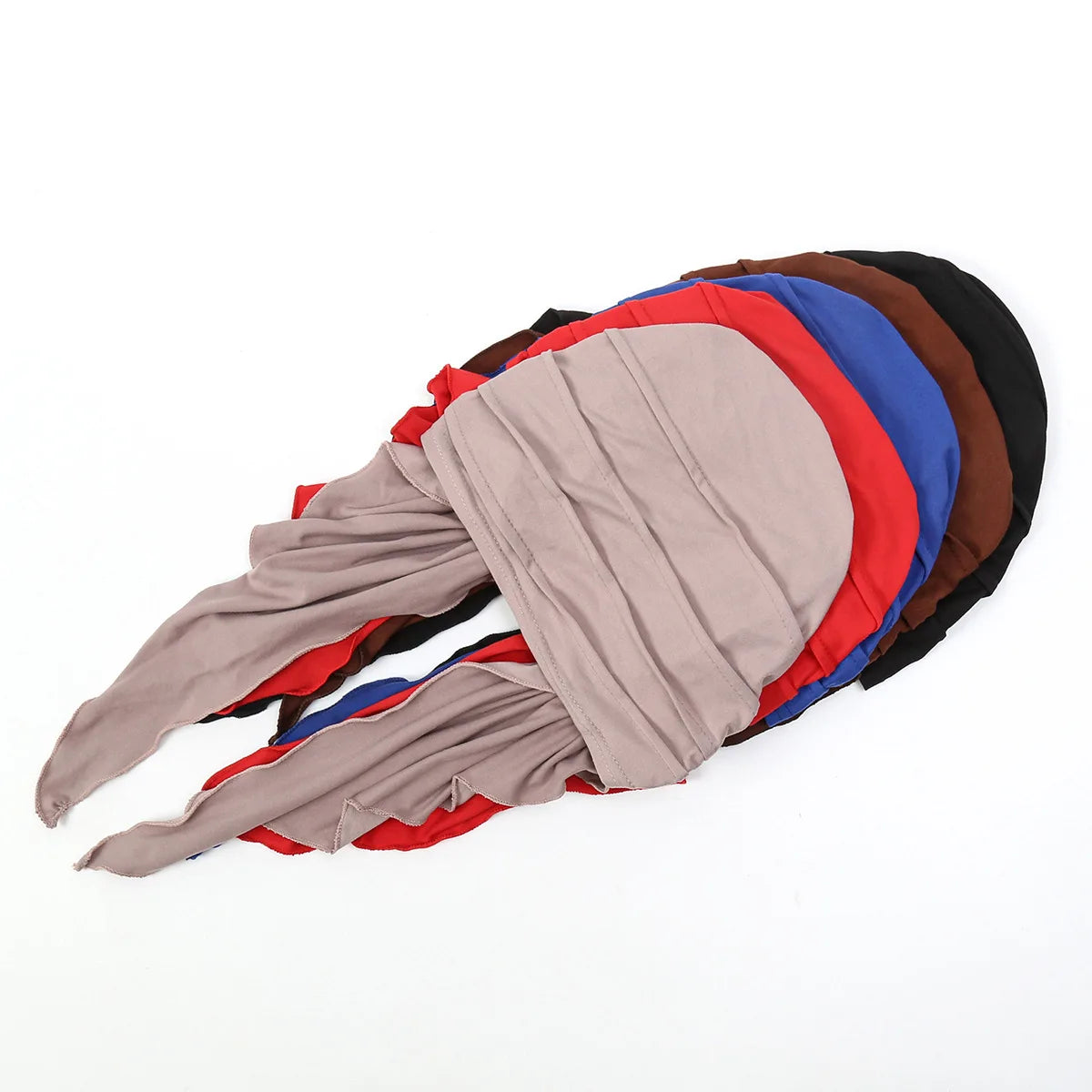 Noor Muslim Hijab Crinkle-Texture Long-Tail Turban Bonnet
