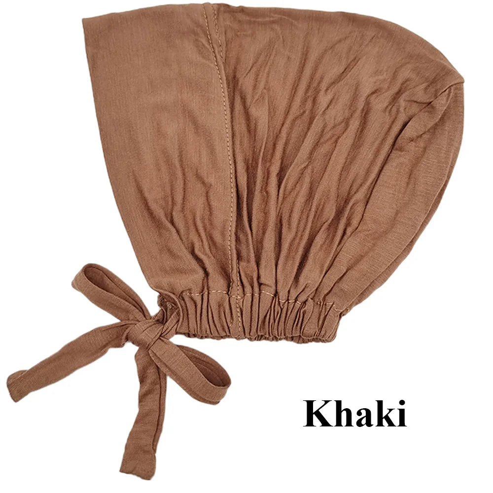 Soft Modal Inner Hijab Cap & Turban Bonnet for Muslim Women