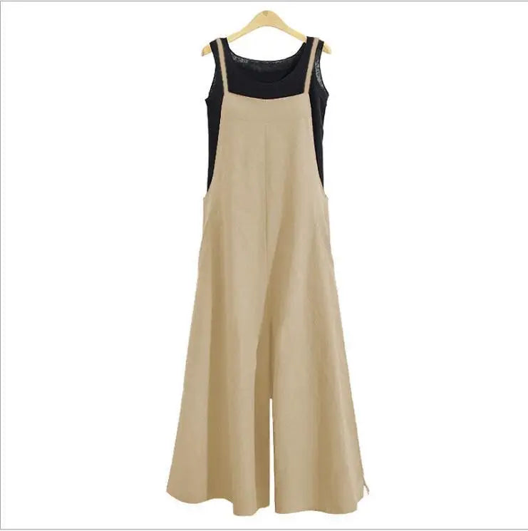 Noor Cotton-Linen Wide-Leg Jumpsuit
