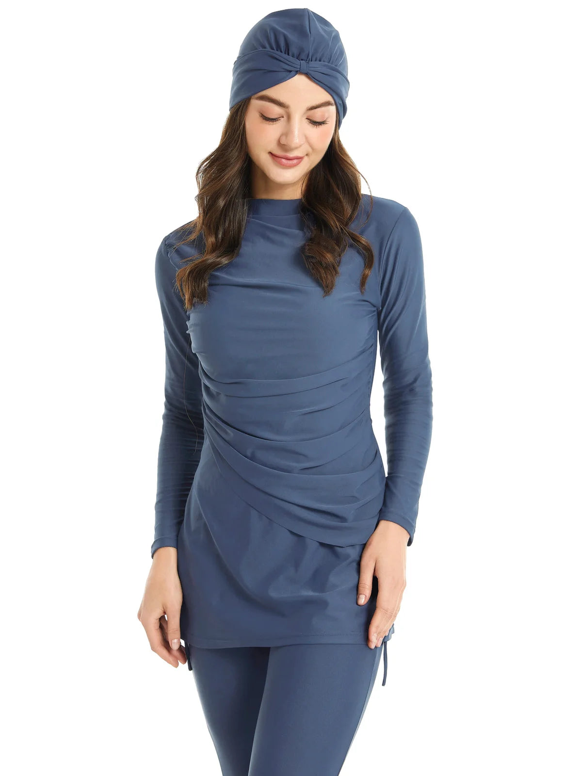 All-Black Chic 3-Piece Plus-Size Burkini Set