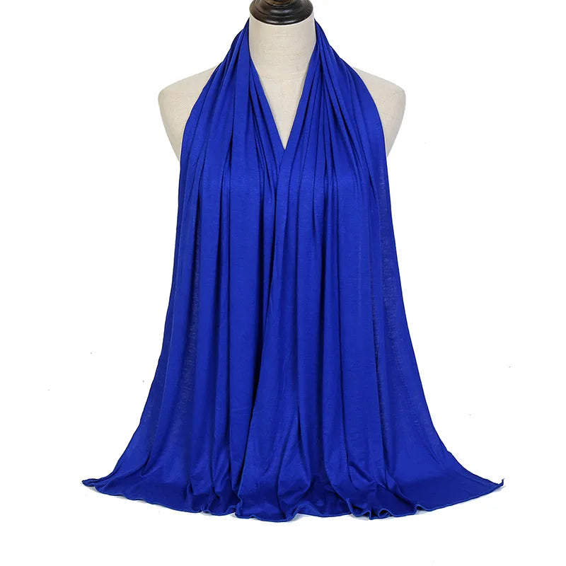 Soft Modal Cotton Jersey Long Hijab Shawl for Muslim Women