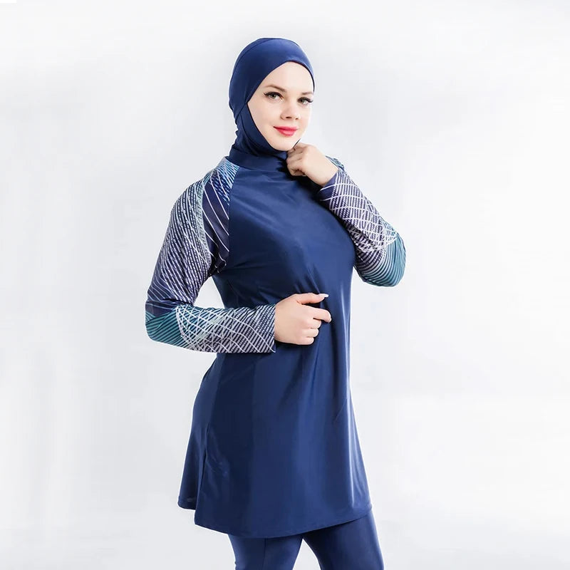 Muslim Swimwear Swimsuit Women Hijab 3-Pcs