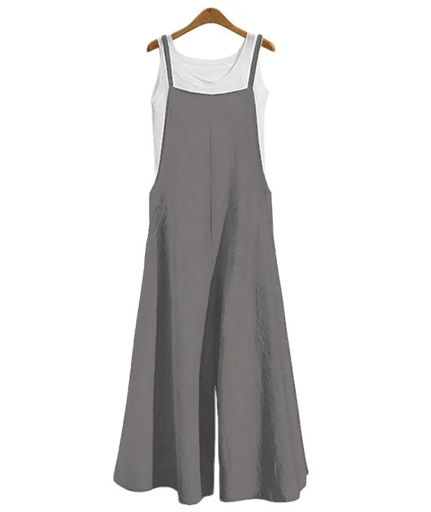 Noor Cotton-Linen Wide-Leg Jumpsuit