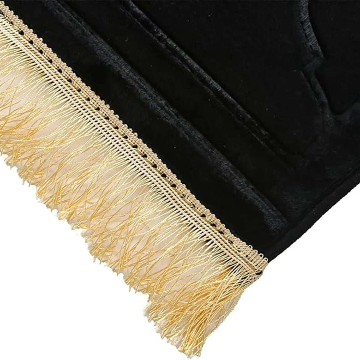 Muslim Prayer Mat with Tassels – Soft Flannel, Elegant Print Design