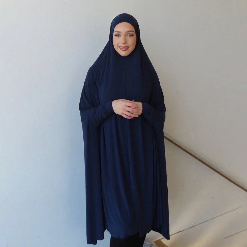 Premium Abaya Cotton-Hemp Soli & Shawl Set for Muslim Women
