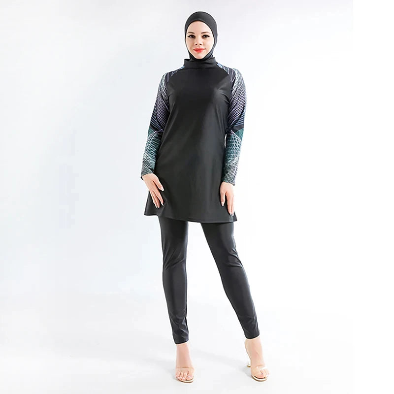 Muslim Swimwear Swimsuit Women Hijab 3-Pcs