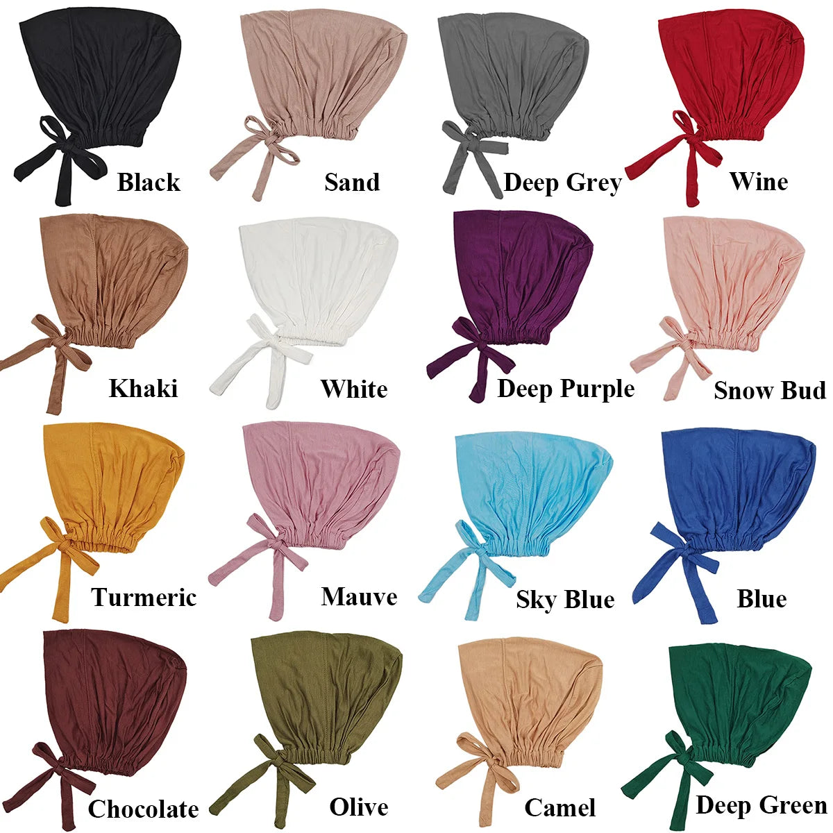 Soft Modal Inner Hijab Cap & Turban Bonnet for Muslim Women