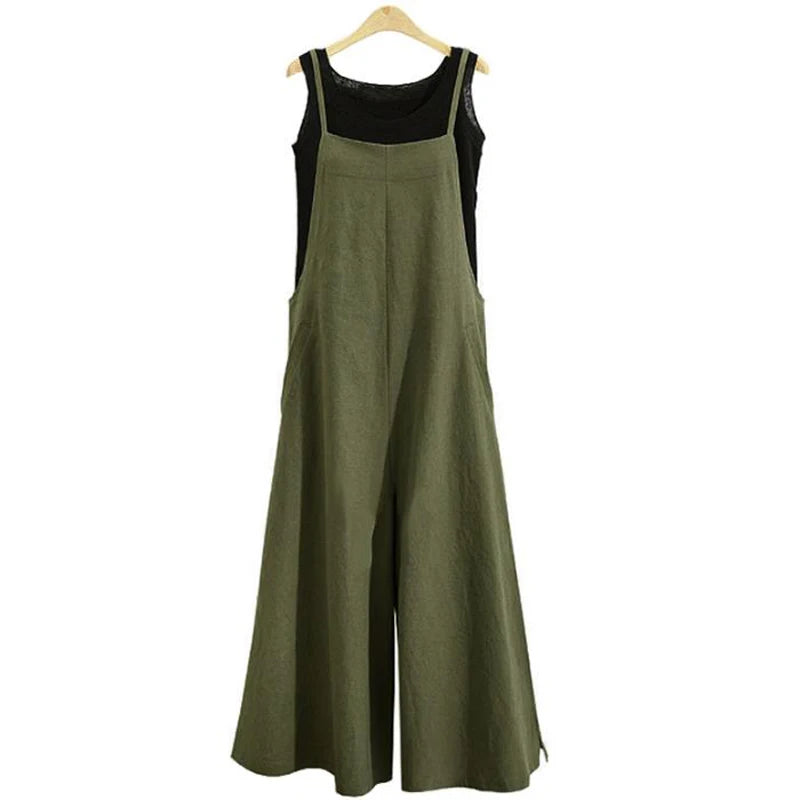 Noor Cotton-Linen Wide-Leg Jumpsuit
