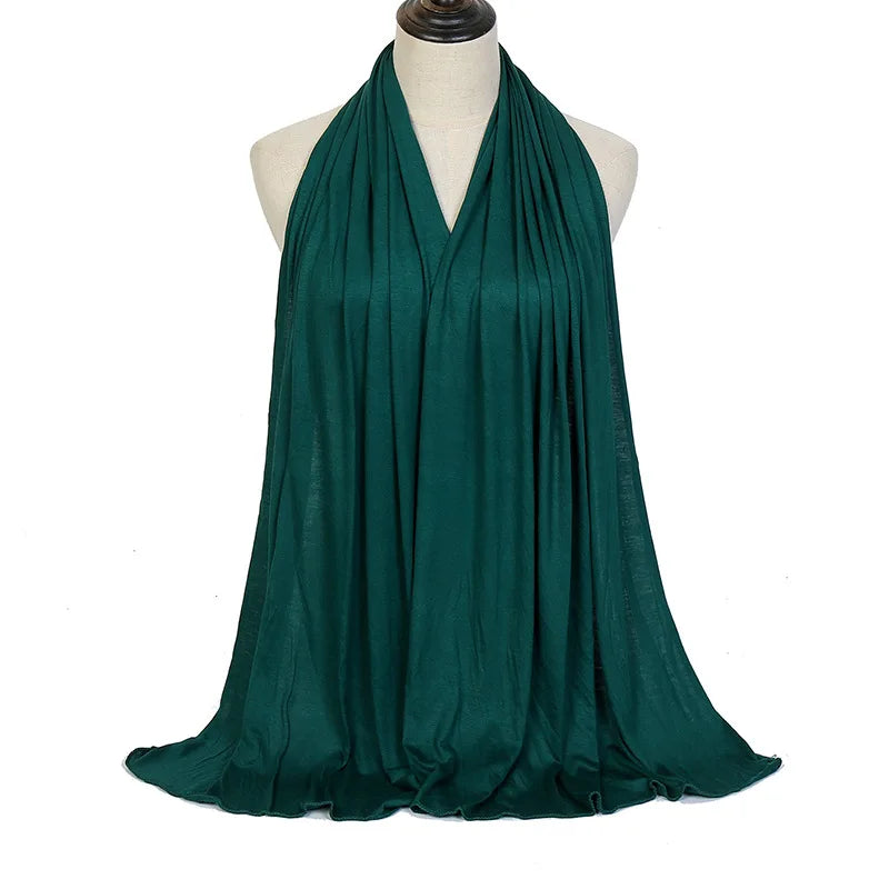 Soft Modal Cotton Jersey Long Hijab Shawl for Muslim Women