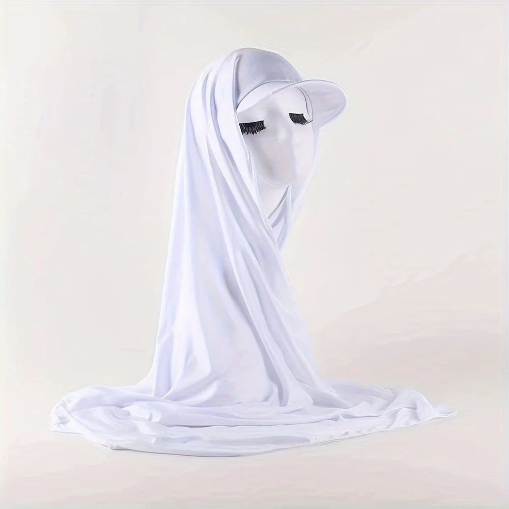 Hijab Baseball Cap Shawl Baseball 2-in-1 for Muslim Women – Sun-Protective Scarf Integration