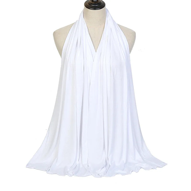 Soft Modal Cotton Jersey Long Hijab Shawl for Muslim Women