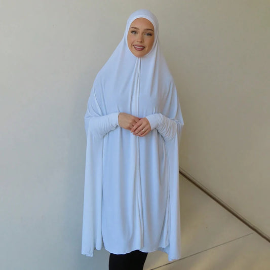Premium Abaya Cotton-Hemp Soli & Shawl Set for Muslim Women